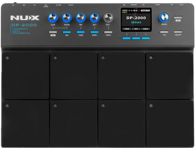 NUX DP-2000 디지털 전자 드럼 퍼커션 패드 8패드 블루투스 MIDI 샘플링, 1개