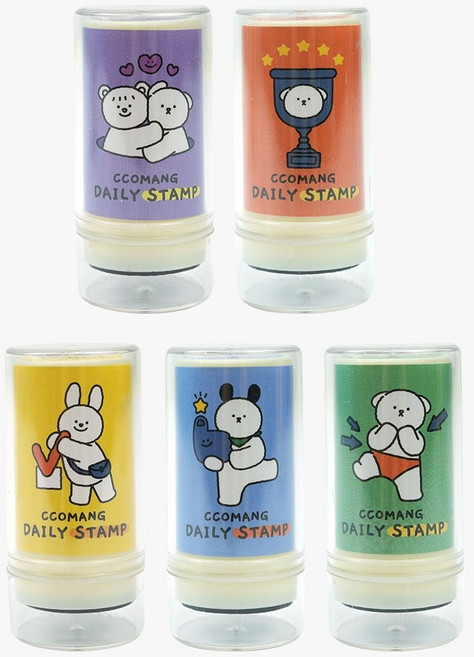 핑크풋 꼬망 데일리 스탬프 랜덤 1개