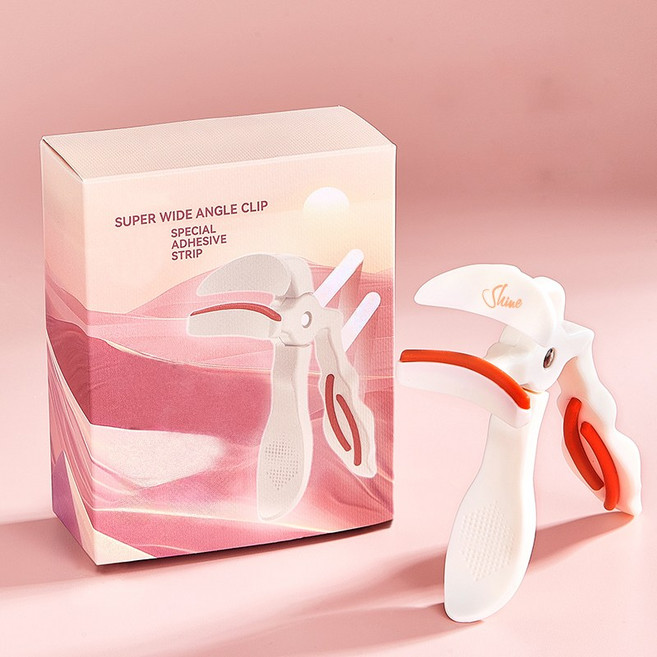 MH 2024 아이래시 컬러 뷰러 완벽한 뷰티 아이템 오래 지속되는 효과 미끄럼 방지 뷰러 두가지 리필 패드 포함 다양한 색깔 가능, 1개, 오렌지