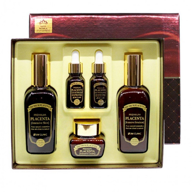 3W 여자 40대 기초 여드름 여성 스킨 로션 화장품 세트 플라센타 스킨케어 3종 세트, 1개