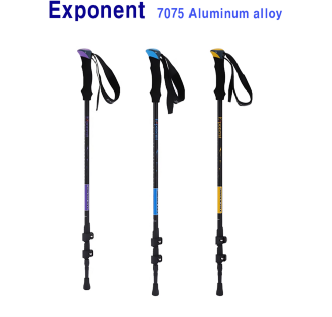 Exponent 경량 등산스틱 두랄루민 7075 1p+1p (2개 1셋트), 2개, 보라색