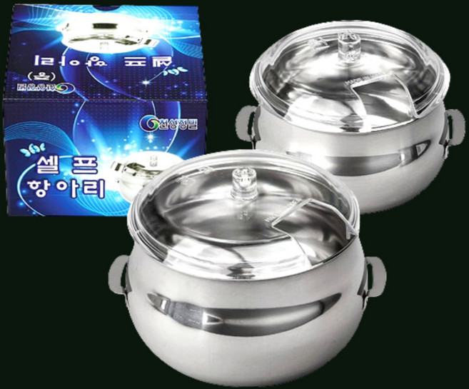 국산 천성 업소용 스텐 양념 소스통 셀프 항아리 중 대, 1개