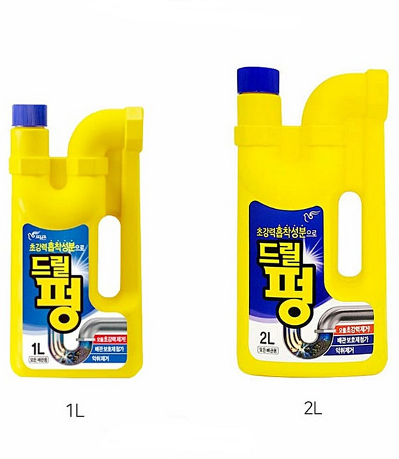변기 뚫는약 배수 클리너 하수구 악취 냄새 제거제 머리카락 막힘 홈스타 펑펑 1L, 1개