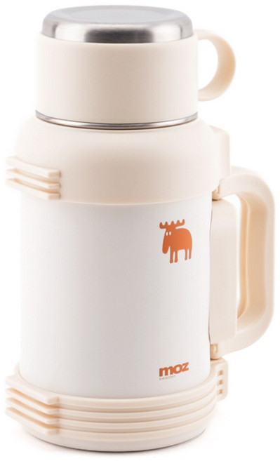 MOZ 스웨덴 포스코 316스텐 아웃도어맥스 대용량 보온병 캠핑 글램 야외활동 보온보냉병, 1개, 1300ml, 크림스노우 맥스