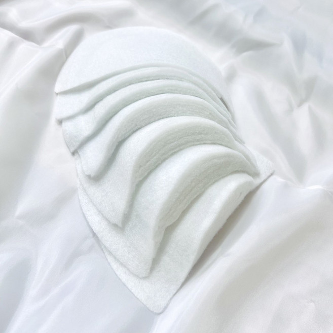 어깨 패드 어깨뽕 자켓 코트 솜패드, 2세트, 화이트 20mm