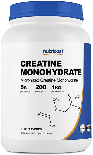 뉴트리코스트 마이크로나이즈드 크레아틴 모노하이드레이트, 1kg, 1개 - 쿠팡