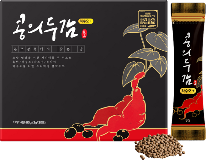 콩의두감 하수오 플러스 서리태환 적하수오환 30p, 3g, 30개