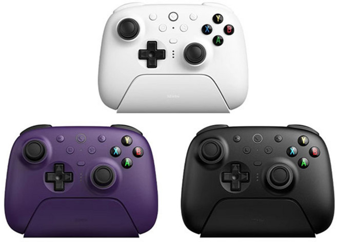 [CTK]<신상> 8bitdo 팔비또 오리온 얼티메이트2 무선 게임패드 컨트롤러 PC판 2세대 8Speed TMR트리거 RGB 충전패드포함, 화이트, 본품