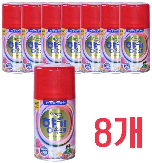 산도깨비 향기속으로 방향제/자동분사기 리필 향캔, 290ml, 8개