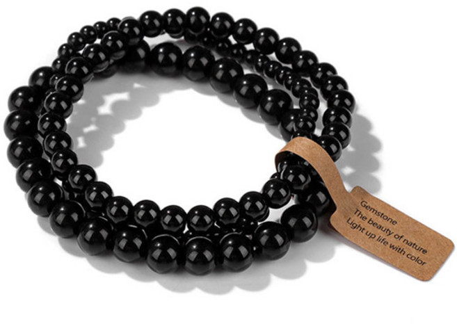 트리플 블랙오닉스 원석팔찌세트