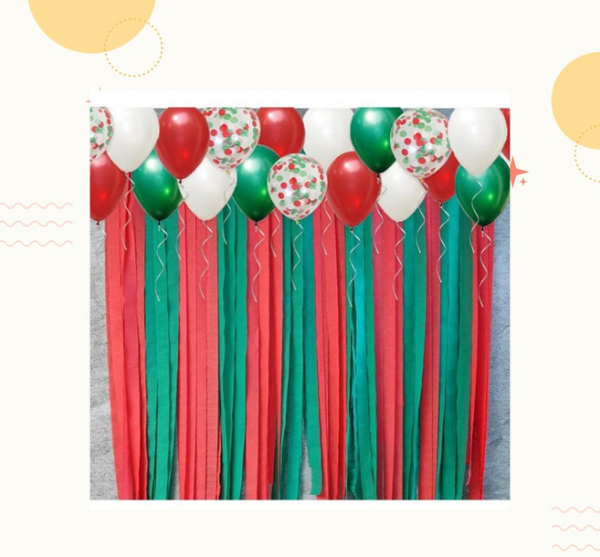 화려한 배경장식 파티스트리머 크리스마스 스트리머 포토존 태슬, 1개, 상세페이지 참조