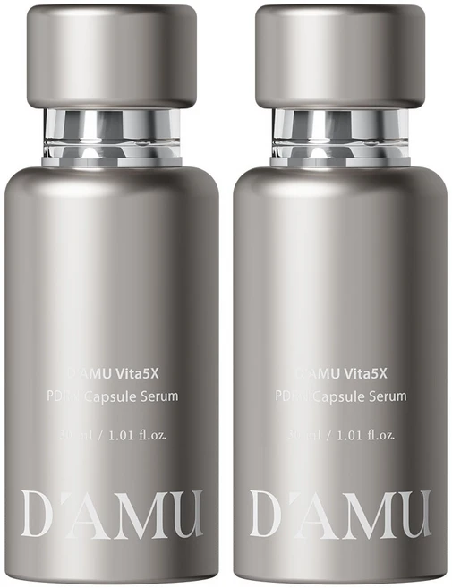 디아뮤 DAMU 비타파이브엑스 피디알엔 PDRN 캡슐세럼, 2개, 30ml - 쿠팡
