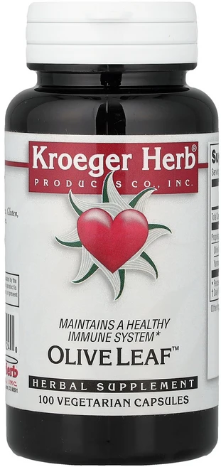 Kroeger Herb Co Olive Leaf™ 100 Vegetarian Capsules, 100정, 1개 - 쿠팡