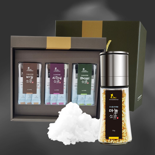 [투딘]프리미엄 오뉴월신안땡볕소금세트, 유리스틱 세트 3호, 1세트, 175g