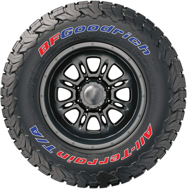 타이어 스티커 - KO2 타이어를 위한 공식 BFGoodrich 레터 애드온 액세서리 시그니처 컬러 에디션 3512.517, 37/12.5/17