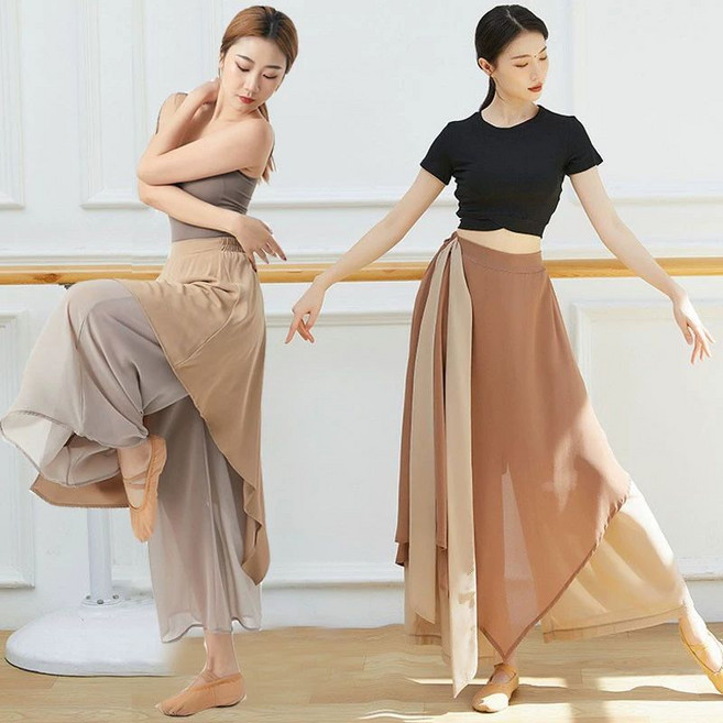 무용복치마바지 한국무용 와이드 워십복 바지 무용복 의상 스커트 치마 단아한 현대무용 댄스
