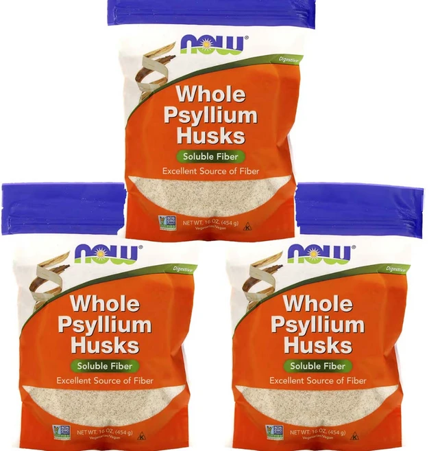나우 푸드 Psyllium husk 통 차전자피가루 차전차피 자전자피 질경이 454g3팩, 3개, 454g - 쿠팡