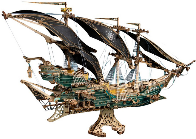 3D 입체퍼즐 코스에어 그린 집중력 향상 DIY 퍼즐 1개 518피스, 우드