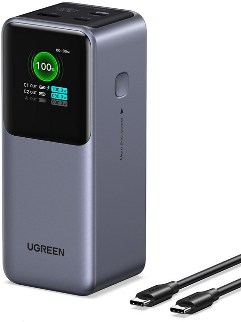 유그린 PD 130W 노트북 고속충전 대용량 20000mAh 보조배터리 C타입 PB721, Grey