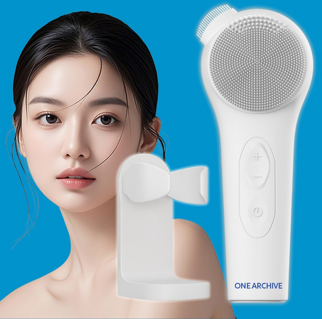 원아카이브 진동클렌저 실리콘 브러시 온열, 퓨어화이트