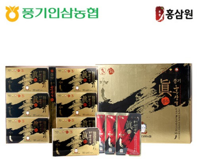 홍삼원 6년근 풍기 진(眞) 홍삼액골드 70mlx30포, 2.1L, 1개