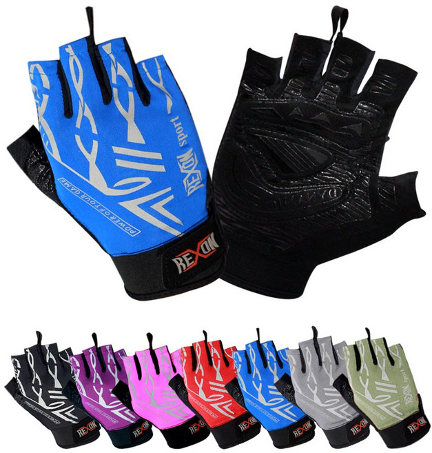 와이쇼핑 렉스온 반장갑 S.S 등산장갑 자전거장갑 레저용, 블루, 1개