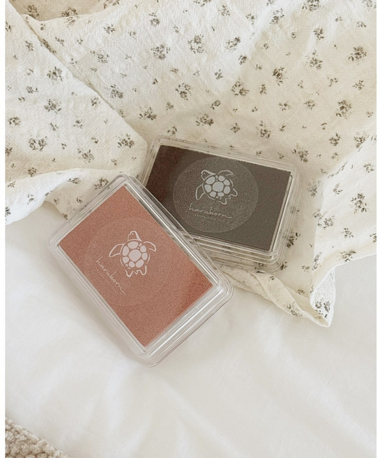 haruborn 발도장 스탬프 l 로맨틱브라운 러블리초코 신생아 아기 키트 셀프 액자 출산, 로맨틱브라운(best)