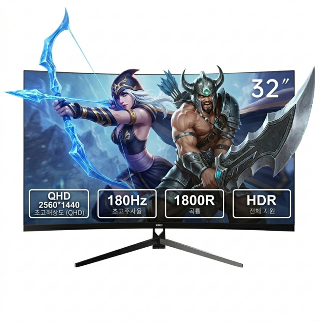 34인치 울트라와이드 커브드 게이밍 모니터 165Hz 4K 27인치 200Hz FHD 모니터 XKGF, 81cm, 32인치 2K180Hz 곡면