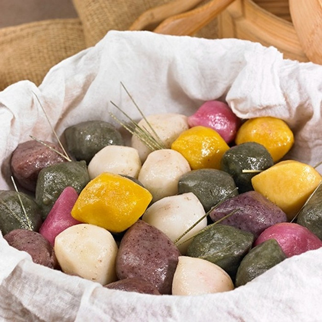 송편 4종 (모시/콩/오색/녹두), 오색 송편 1kg  1봉