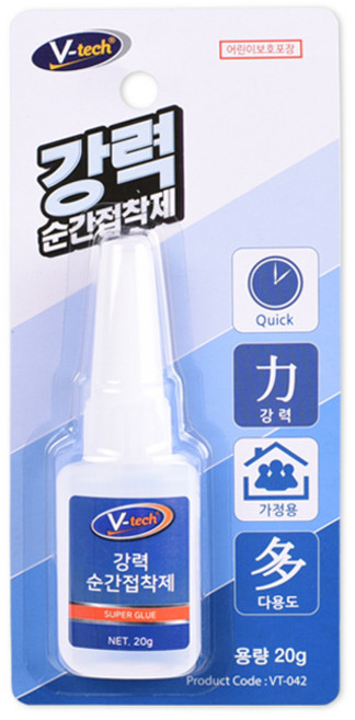 브이텍 강력순간접착제(VT-042) 20g/V-tech, 1개