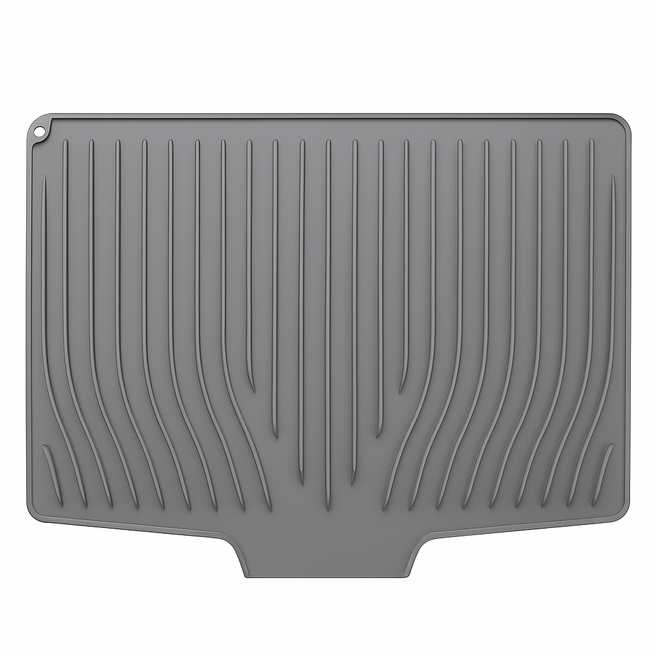 딜다트 특대형 물빠짐 실리콘 식기건조매트, 1개, 그레이, 1단