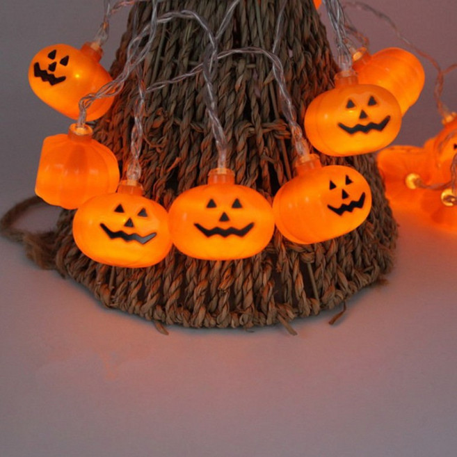 30구 LED 할로윈 호박 가랜드 전구(4.5M), 상세페이지 참조, 1개