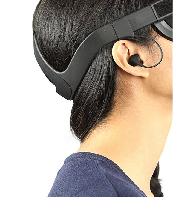 Oculus Rift CV1 VR 헤드셋 용 1 쌍 이어폰 오큘러스 리프트 이어폰 인 이어 벌크 헤드폰용 교체 부품, 1개, 한개옵션0