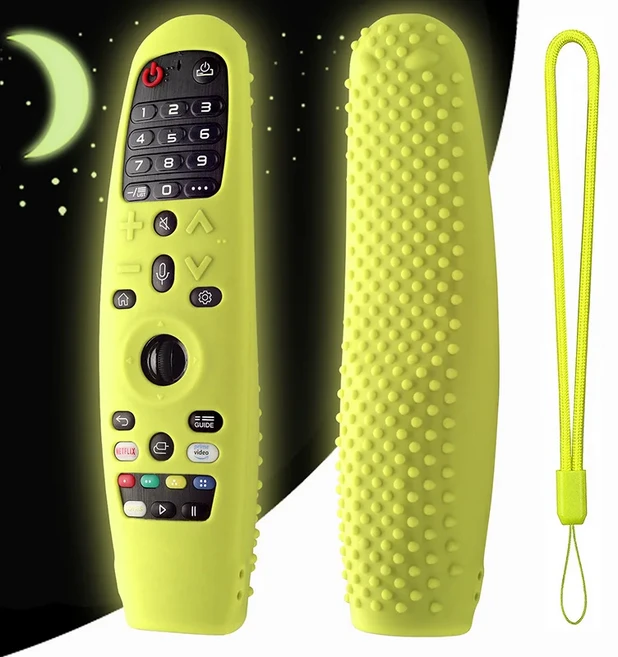스마트 TV 용 실리콘 케이스 LG Magic AN-MR19BA MR18BA AN-MR600 MR650A MR20GA AKB 원격 제어 보호 커버, 01 Fluorescent green