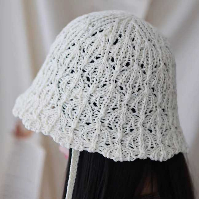 언니네산지직송 안은진모자 끈달린 니트 패션 버킷햇 6회