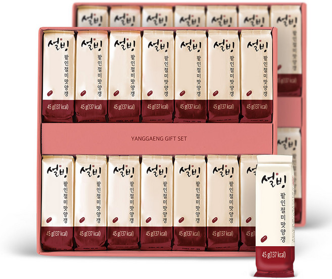 설빙 팥인절미맛 양갱 달디단 45g x14입(개별포장) 2팩, 1개, 2개