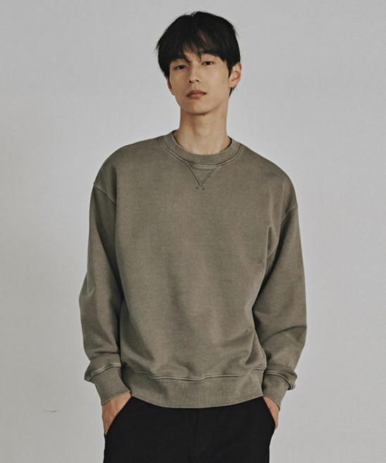 카네이테이 PIGMENT CLASSIC CREWNECK (OLIVE D랩)