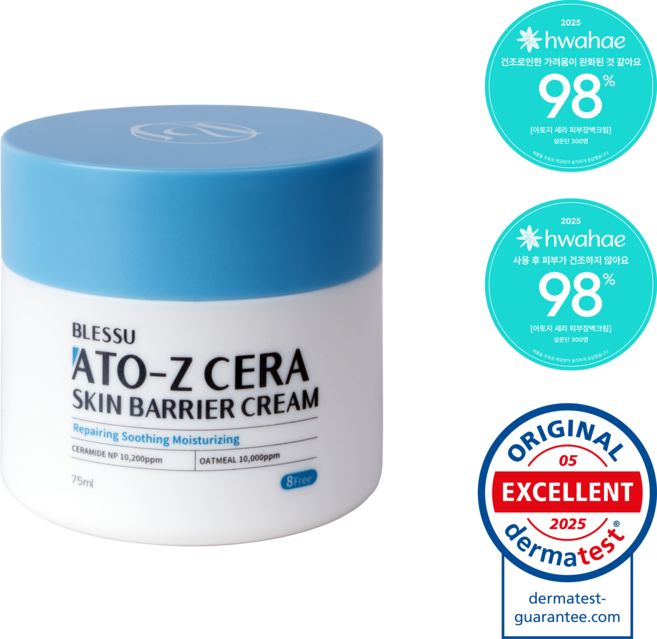 건조한 피부 가려움 피부장벽 고보습 세라마이드 17% l 블레쥬 아토지세라 피부 장벽 크림, 1개, 75g