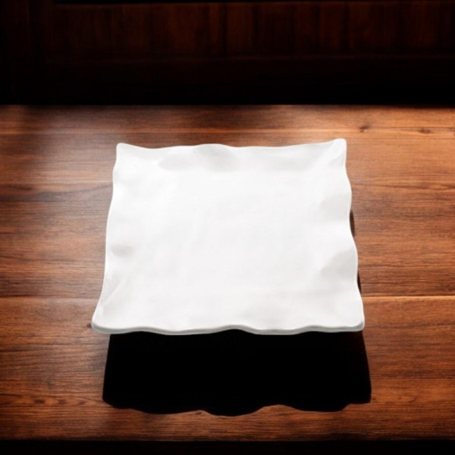 미색 웰빙 정사각 접시 한식 식당 구내식당 반찬기, 1개