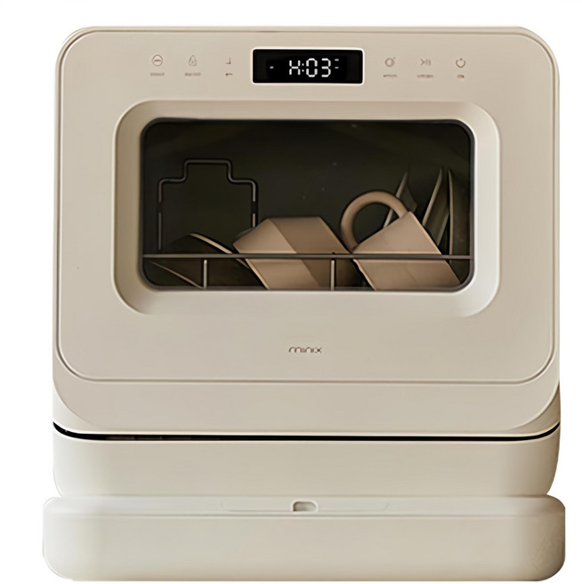 미닉스 미니 식기세척기 PRO 3인용, 오트밀베이지, MNDW-110OB, 고객직접설치