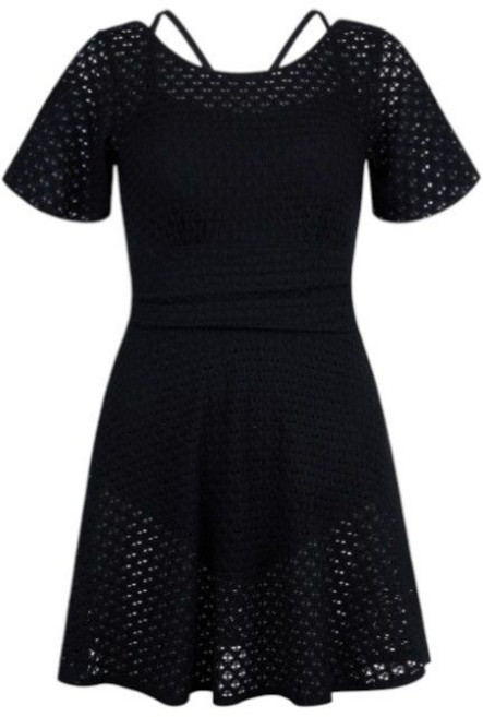 수영복 여성 크로셰 커버업 플레어 모노키니 LS2G913-BK UKZ401, 85, BK(블랙)