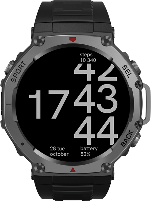 FDUCE GPS 스마트 워치 DM58, GPS + 블루투스, 5.2mm, 블랙