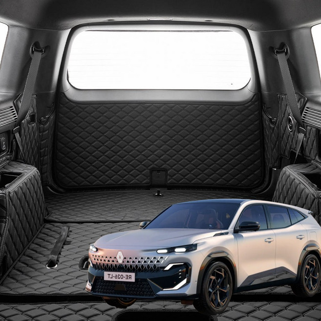 메이튼 르노 필랑트 트렁크매트 풀커버 세트+트렁크 도어, 블랙, 필랑트 스피커 유 (26년3월~)_KS103