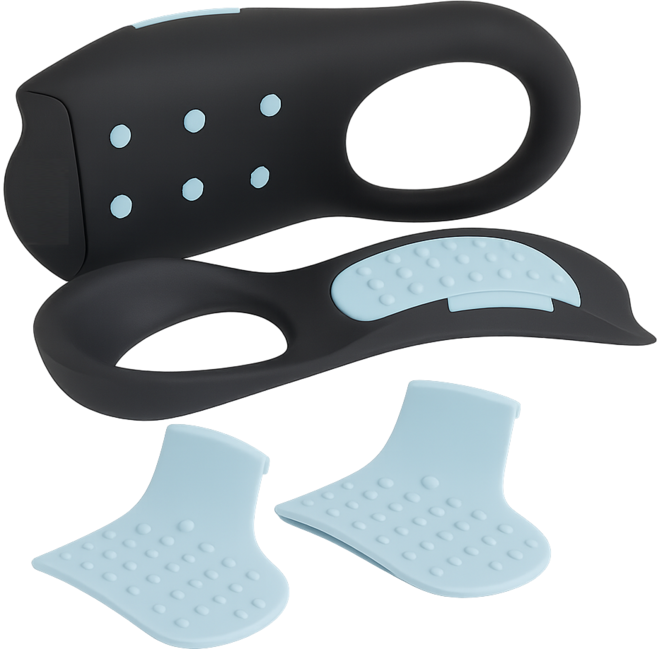 쇼베어 평발 안전화 운동화 푹신한 남자 남성 여성 신발 아치 깔창, 블루