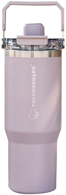 THERMOGUARD 樂唯鈦陶瓷鈦大杯 一蓋三飲 磁吸防丟杯帽, 霧夜紫, 1個, 900ml