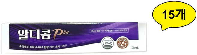 공식 숙취해소제 알디콤Plus 액상 스틱형 5포입, 21ml, 15개