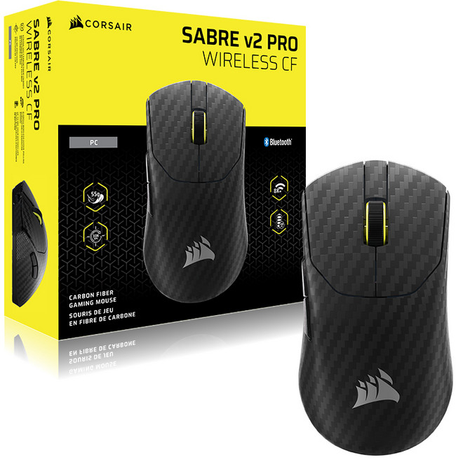 커세어 세이버 v2 PRO CF 초경량 게이밍 무선 마우스, 카본
