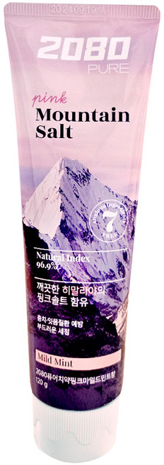 [위드] 2080 핑크솔트 마운틴 퓨어 플러스 치약, 6개, 120g