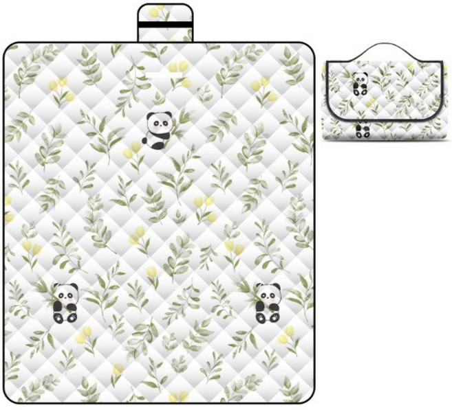 체리닷컴 고급명화 휴대용 방수 피크닉 돗자리 매트, 판다랜드