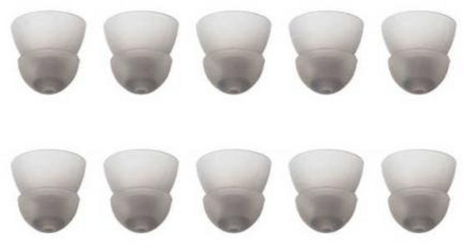 클로즈핏 보청기 돔 실리콘 이중층 정전기 방지 귀마개 교체 보청기 액세서리 10 개 8mm 10mm 12mm, 5) 10mm Black